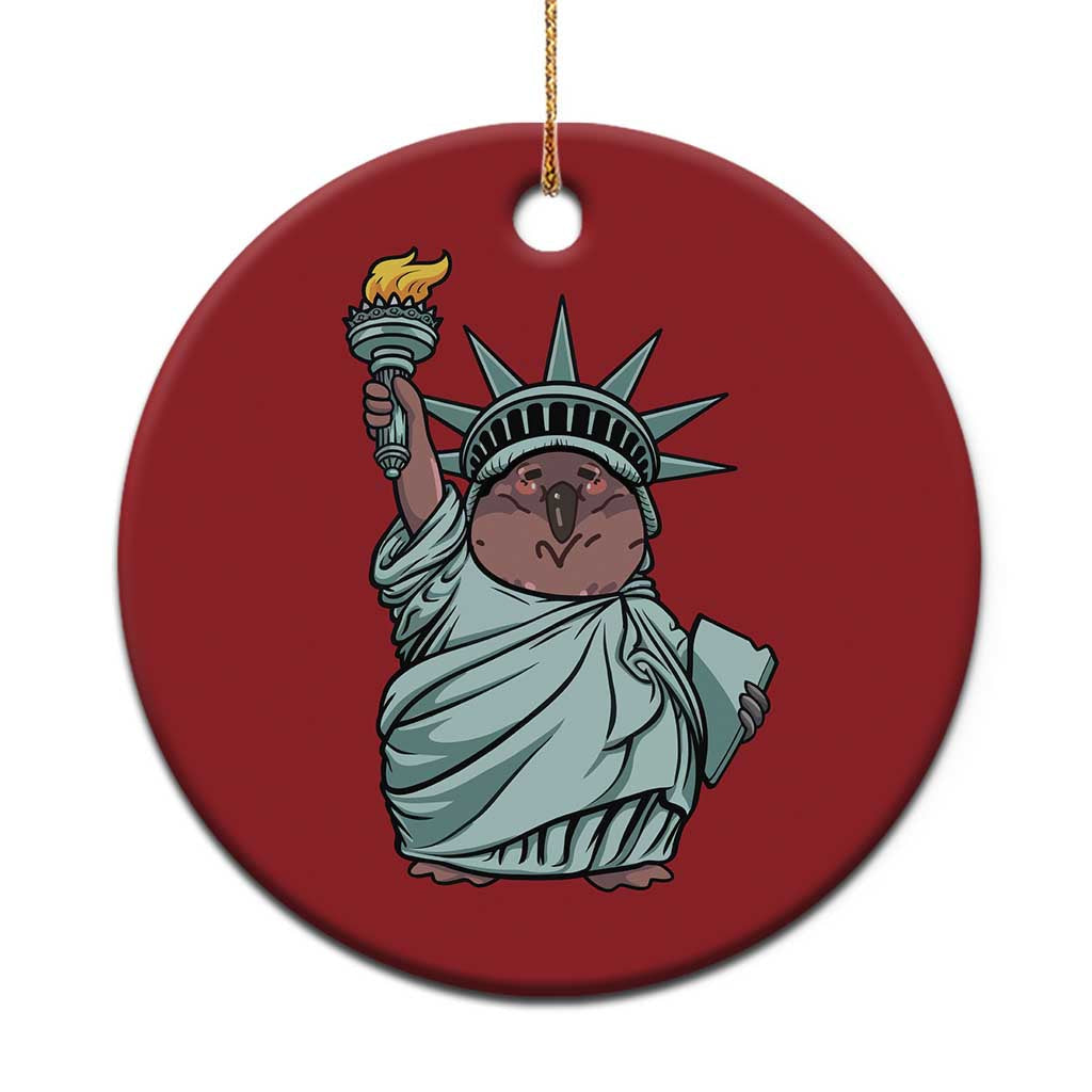 Funny Pesto The Penguin Statue Of Liberty Christmas Ornament TS11