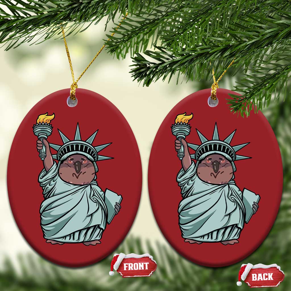 Funny Pesto The Penguin Statue Of Liberty Christmas Ornament TS11