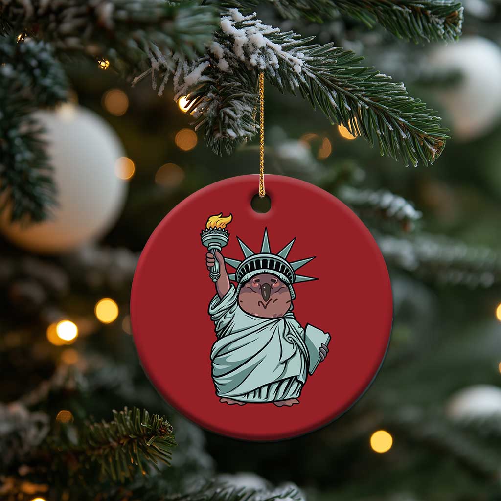 Funny Pesto The Penguin Statue Of Liberty Christmas Ornament TS11
