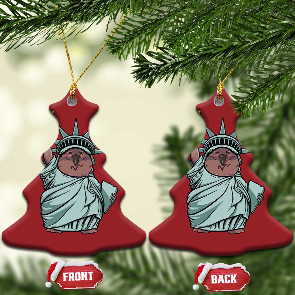 Funny Pesto The Penguin Statue Of Liberty Christmas Ornament TS11
