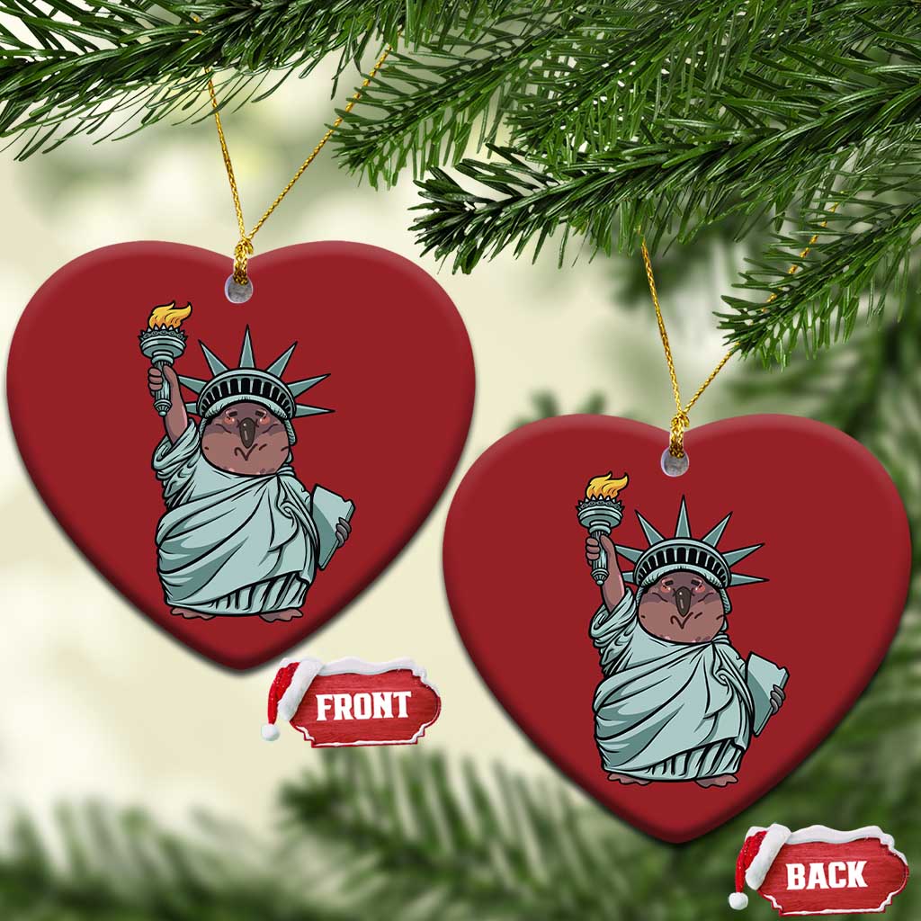 Funny Pesto The Penguin Statue Of Liberty Christmas Ornament TS11
