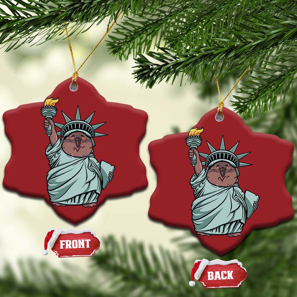 Funny Pesto The Penguin Statue Of Liberty Christmas Ornament TS11