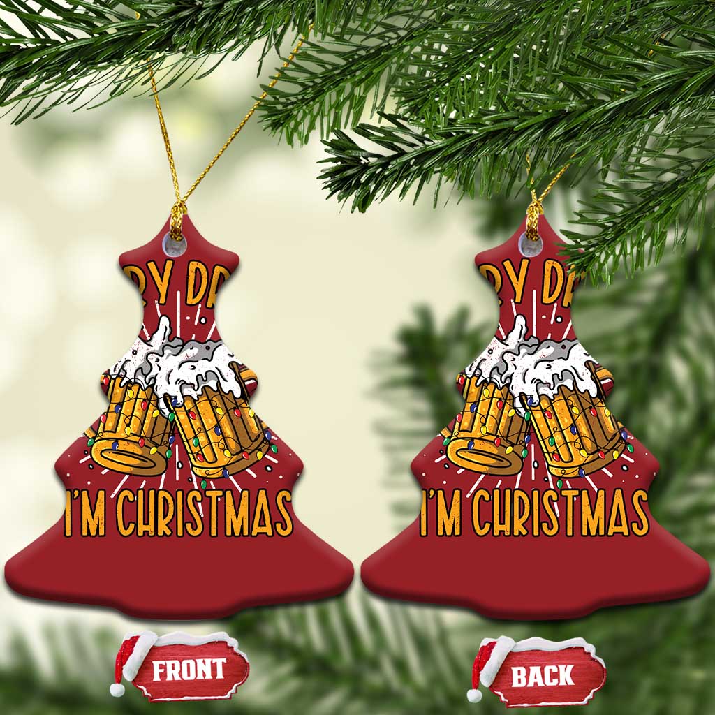 Funny Merry Drunk I'm Xmas Christmas Ornament Vintage Beer Mugs Xmas TS11