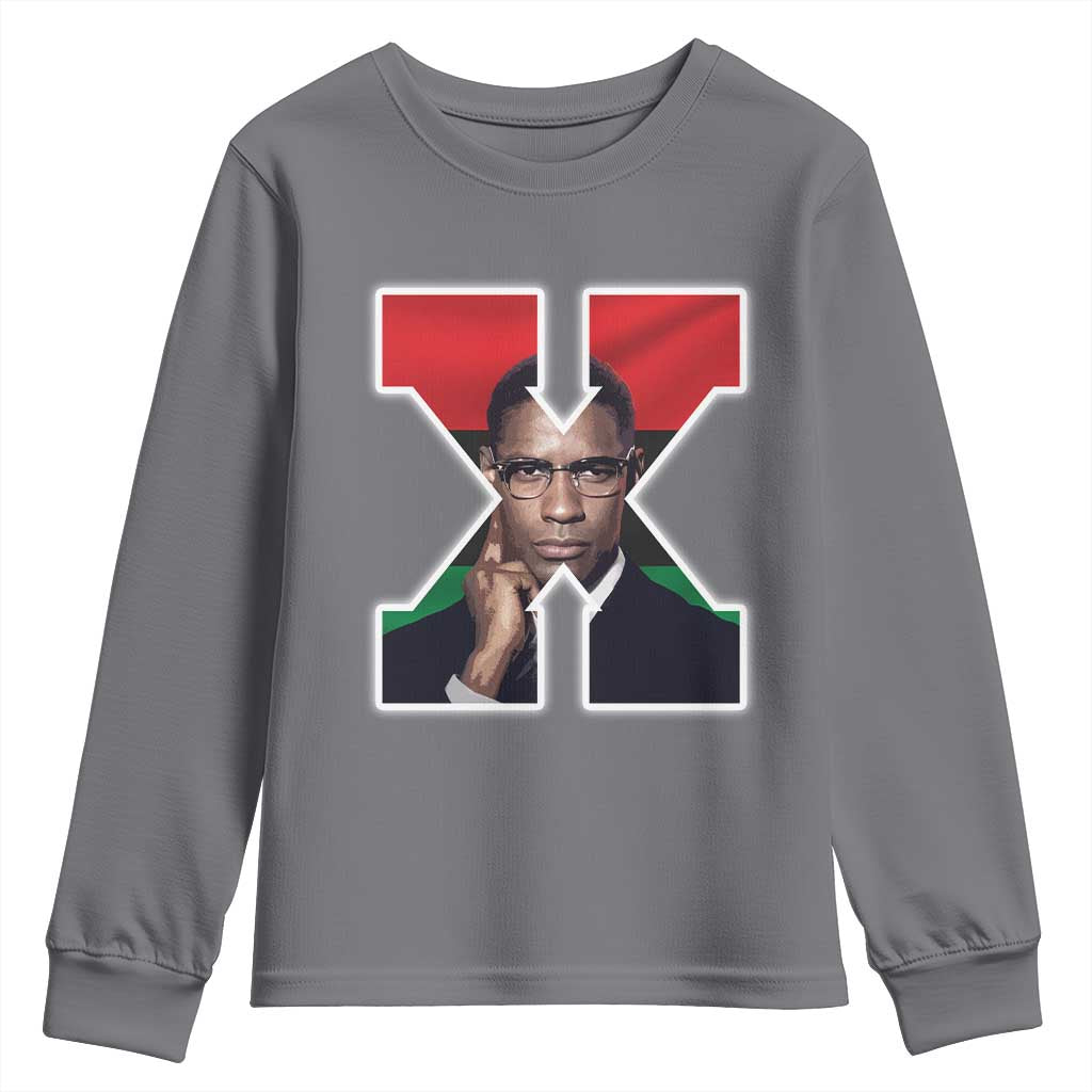 Malcolm X Black Liberation Flag Black History Month Youth Sweatshirt TS11