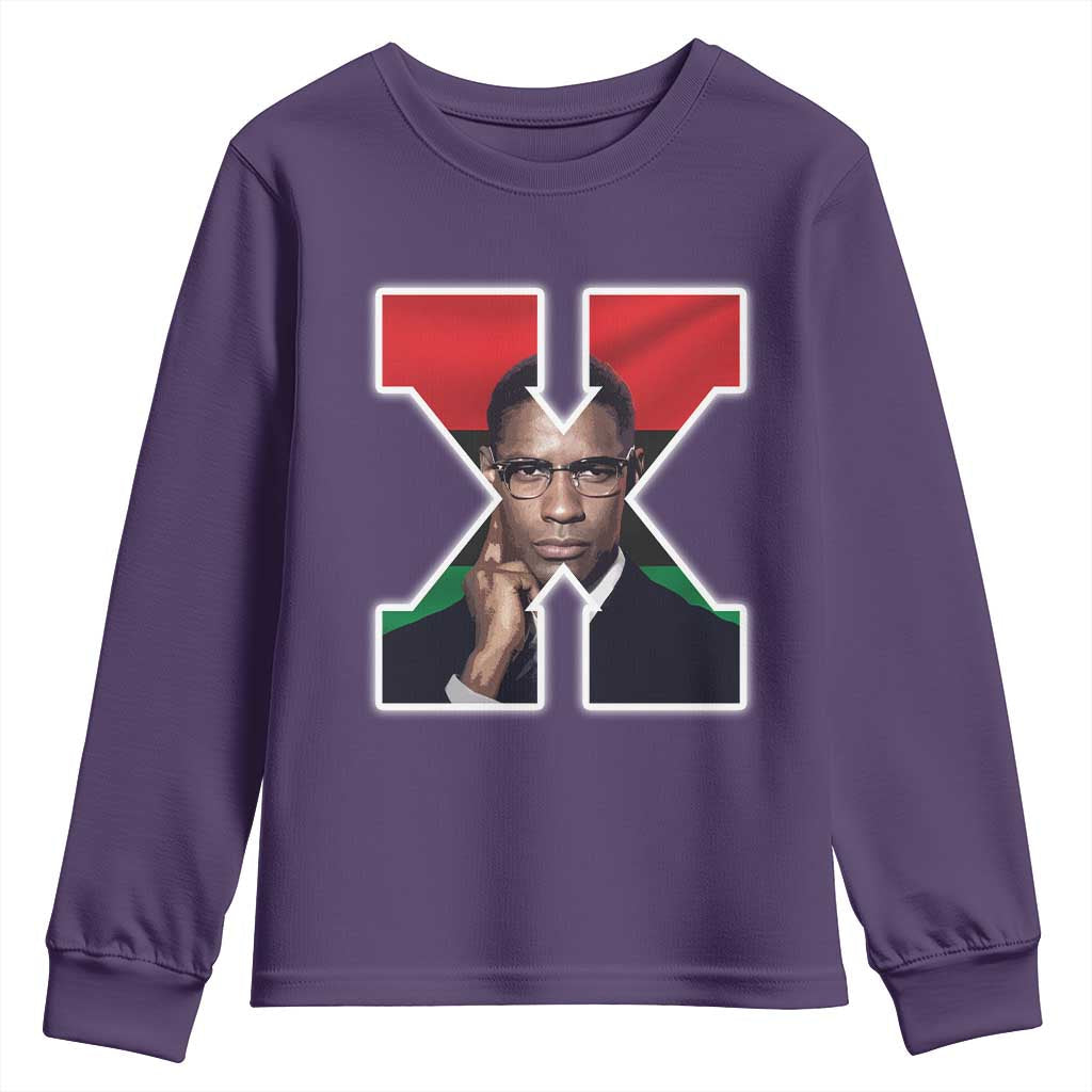 Malcolm X Black Liberation Flag Black History Month Youth Sweatshirt TS11