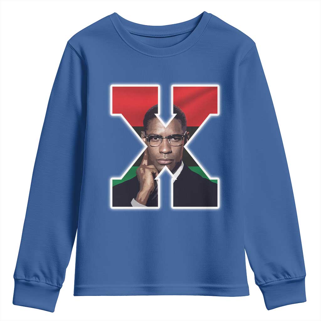 Malcolm X Black Liberation Flag Black History Month Youth Sweatshirt TS11