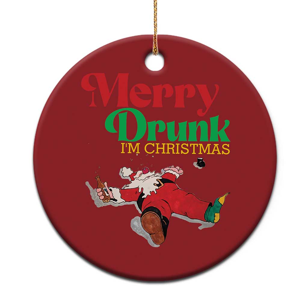 Funny Xmas Beers Christmas Ornament Merry Drunk I'm Christmas Santa TS11