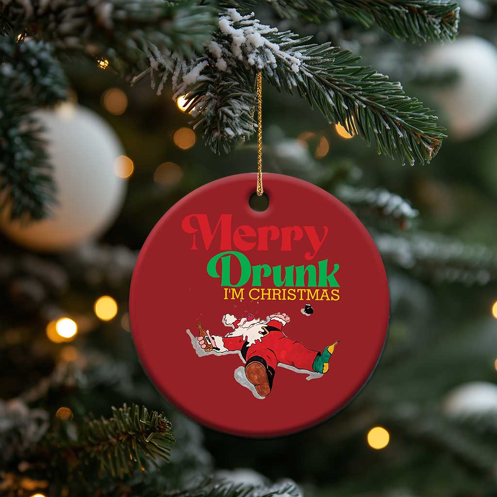 Funny Xmas Beers Christmas Ornament Merry Drunk I'm Christmas Santa TS11