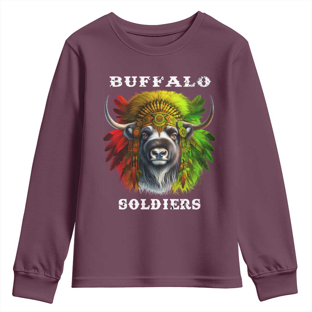 Buffalo Soldiers Youth Sweatshirt African American Heros Black History TS11