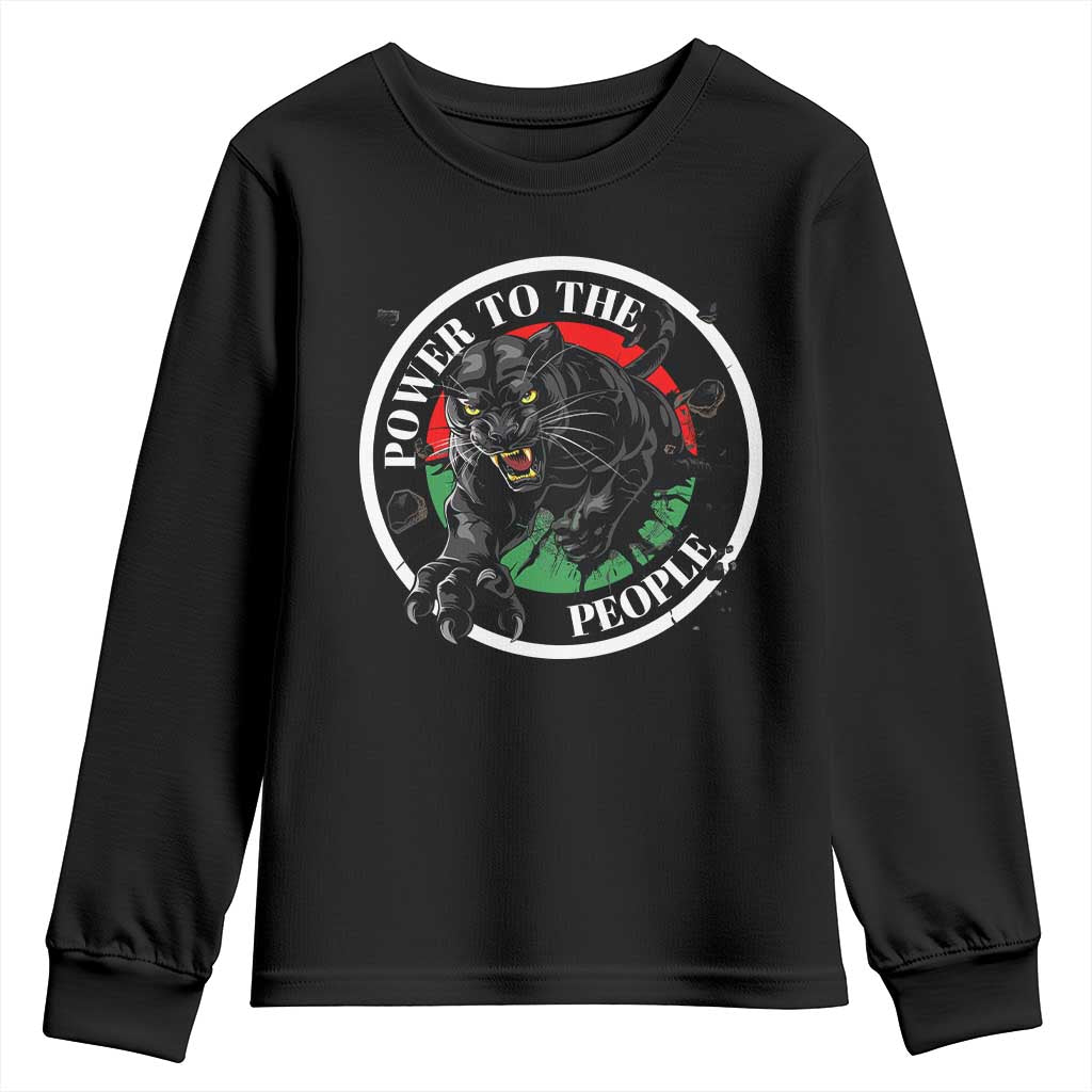 Power To The People Black Panther Party Youth Sweatshirt Proud Black History Month TS11