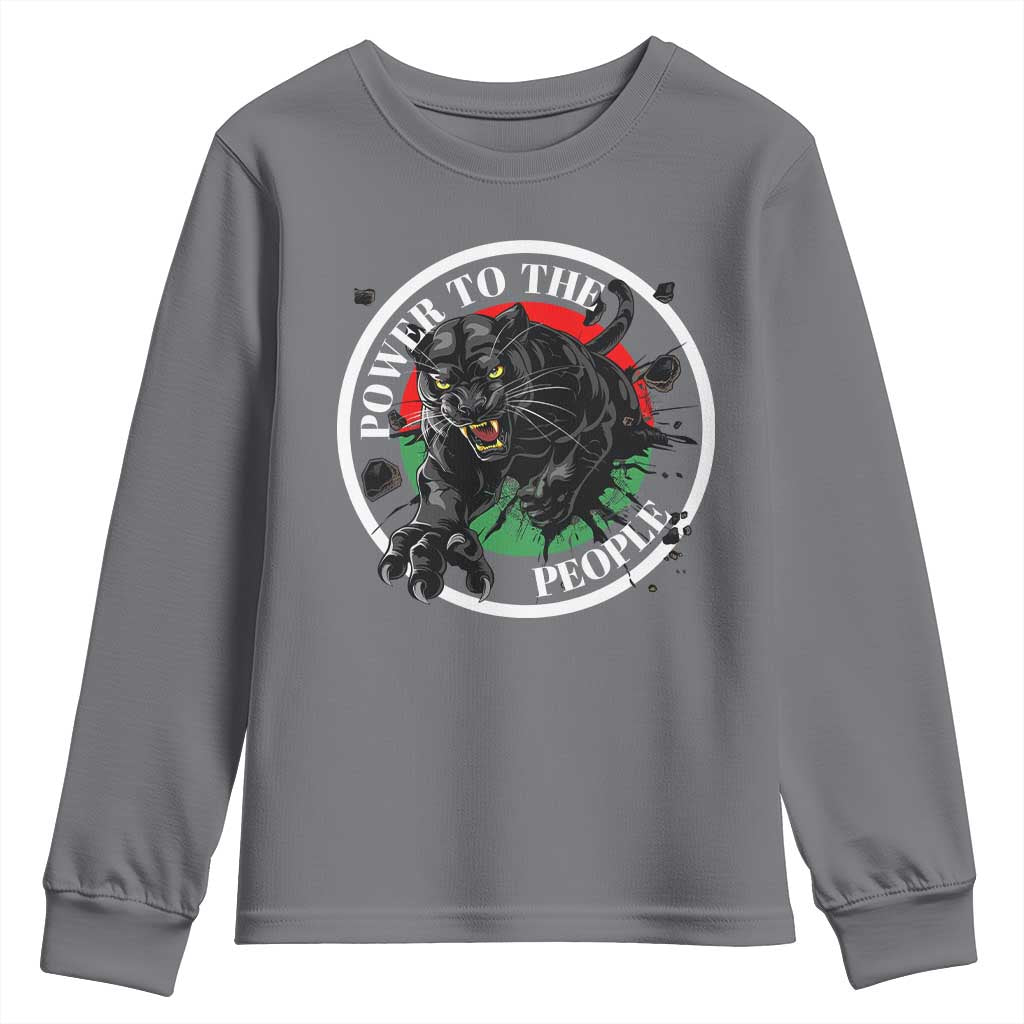 Power To The People Black Panther Party Youth Sweatshirt Proud Black History Month TS11