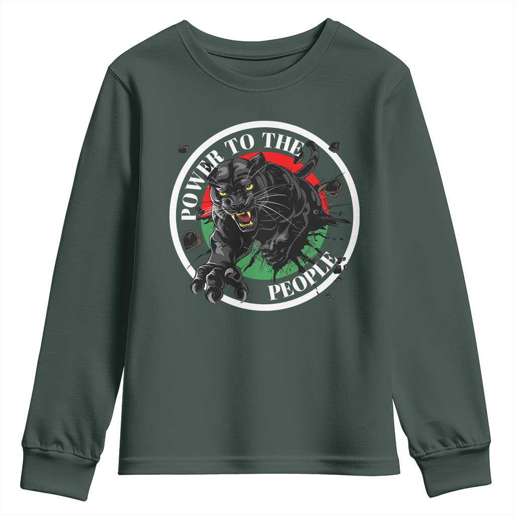 Power To The People Black Panther Party Youth Sweatshirt Proud Black History Month TS11