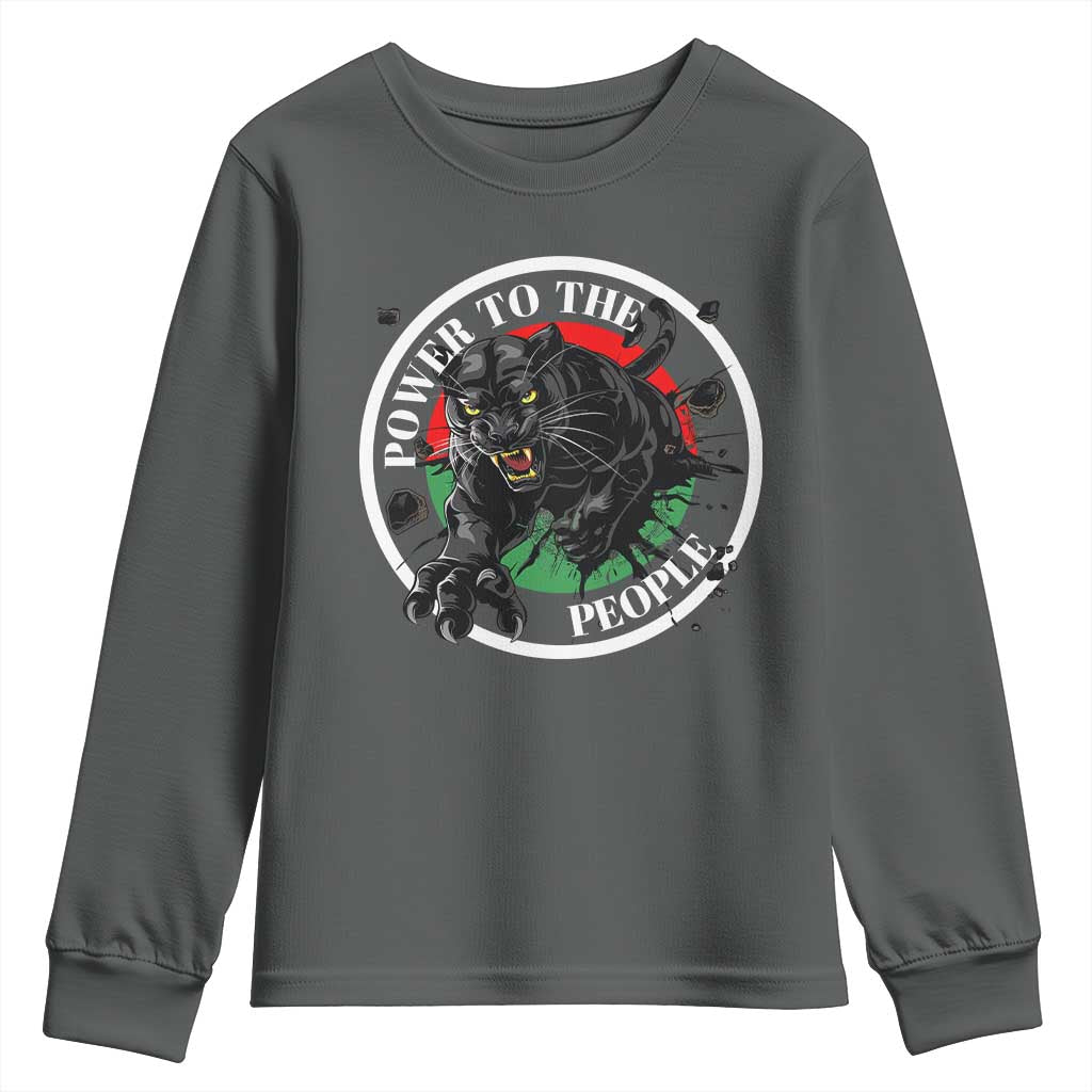 Power To The People Black Panther Party Youth Sweatshirt Proud Black History Month TS11