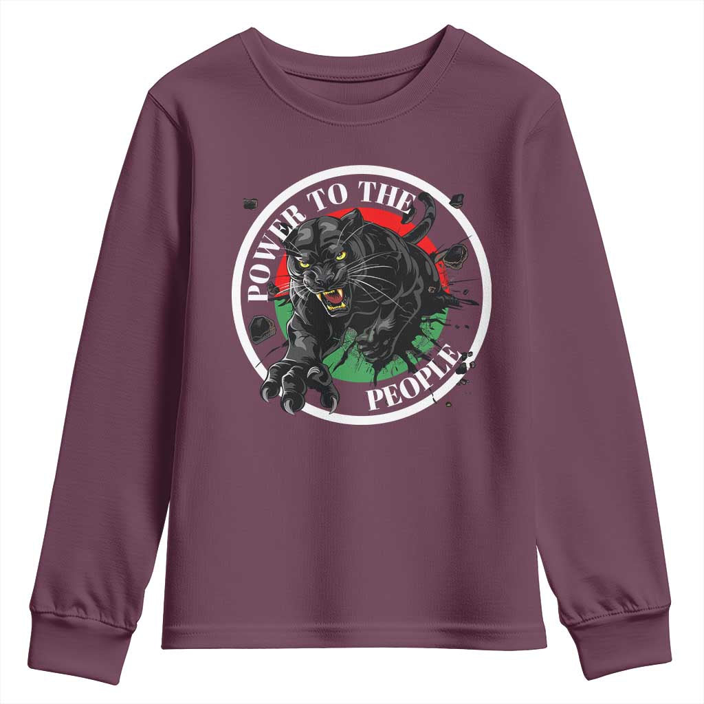Power To The People Black Panther Party Youth Sweatshirt Proud Black History Month TS11