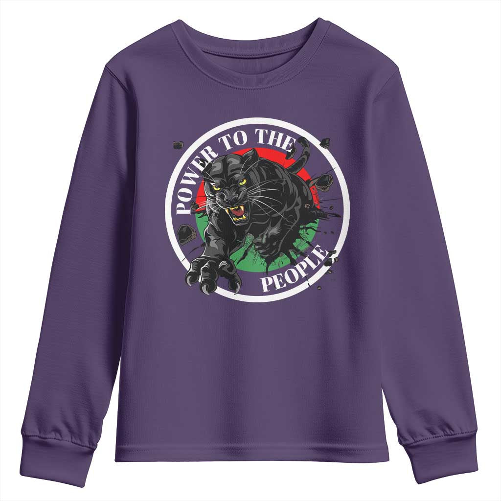 Power To The People Black Panther Party Youth Sweatshirt Proud Black History Month TS11