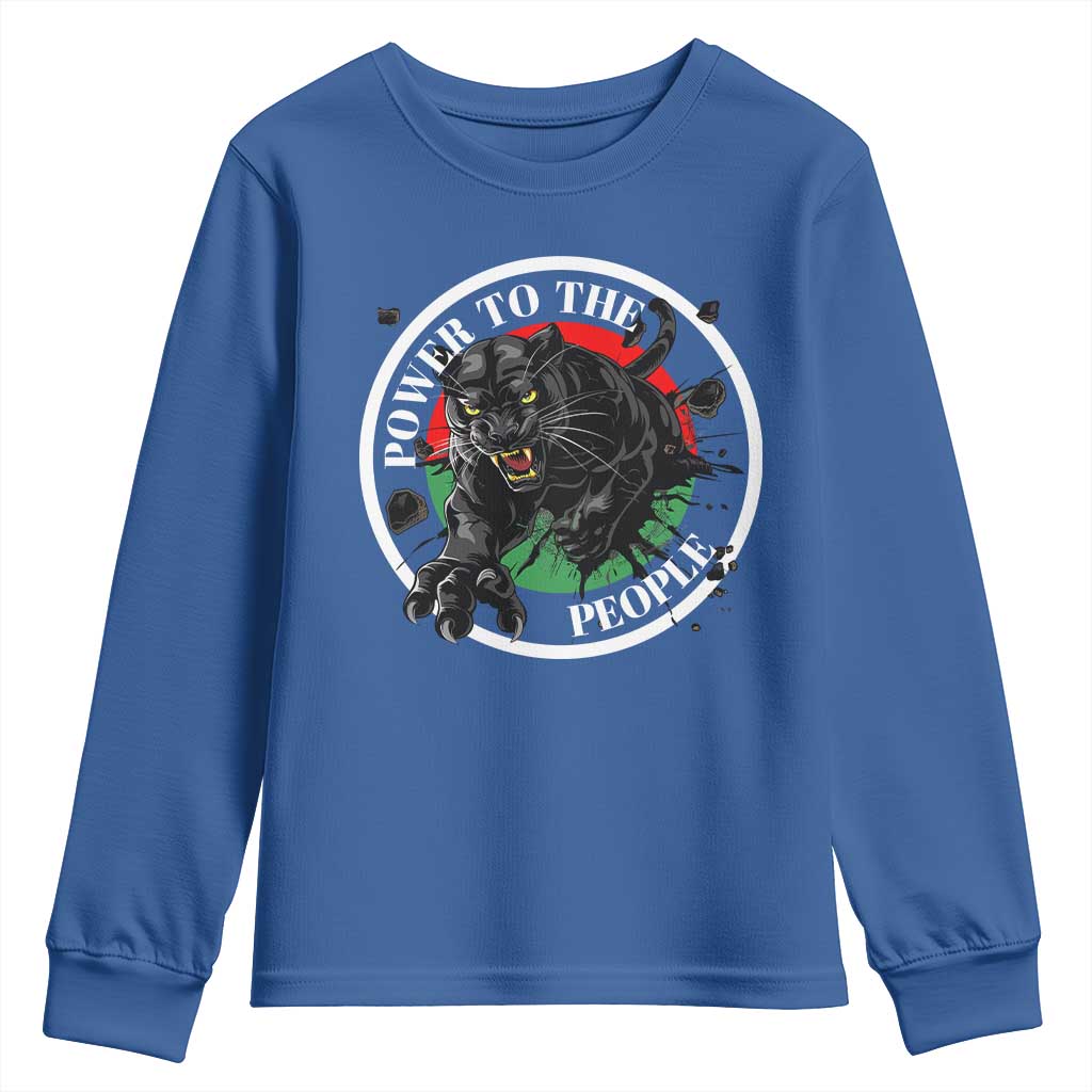 Power To The People Black Panther Party Youth Sweatshirt Proud Black History Month TS11