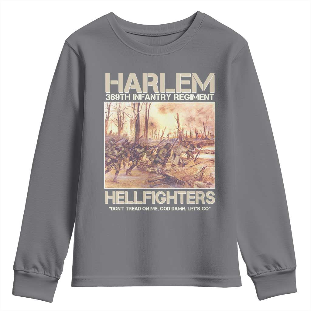 Harlem Hellfighters Youth Sweatshirt 369th Infantry Regiment Don't Tread On Me God Damn Let's Go Black History Month TS11