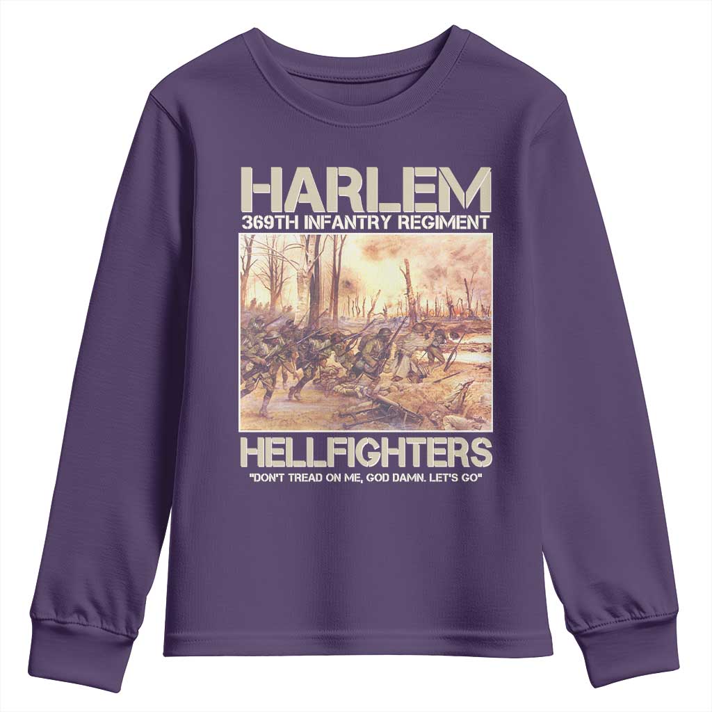 Harlem Hellfighters Youth Sweatshirt 369th Infantry Regiment Don't Tread On Me God Damn Let's Go Black History Month TS11