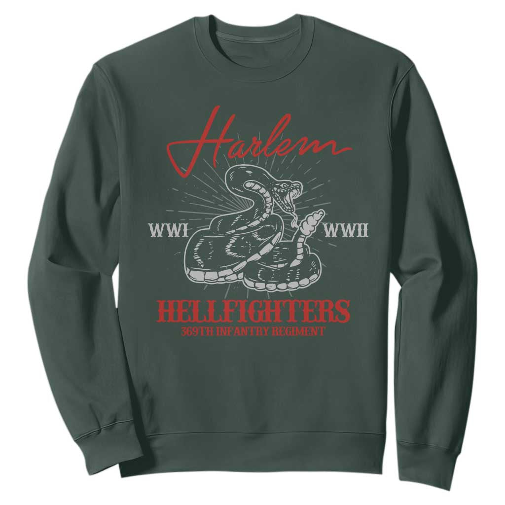 Harlem Hellfighters Sweatshirt 369th Infantry Regiment Snake Black History Month TS11