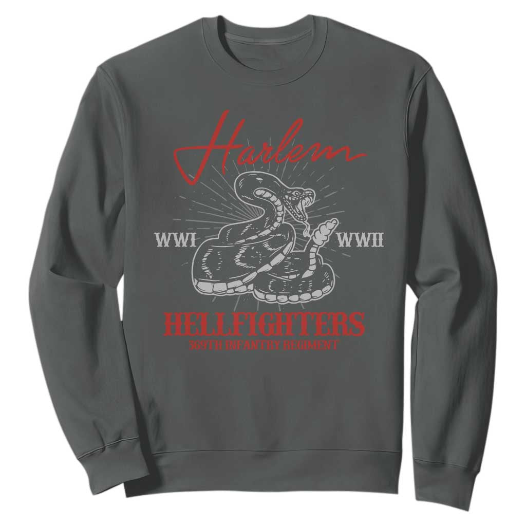 Harlem Hellfighters Sweatshirt 369th Infantry Regiment Snake Black History Month TS11