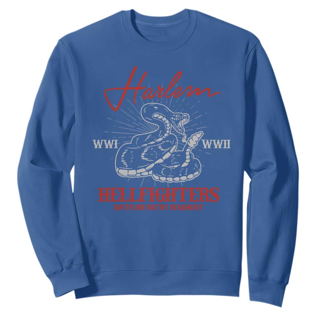Harlem Hellfighters Sweatshirt 369th Infantry Regiment Snake Black History Month TS11