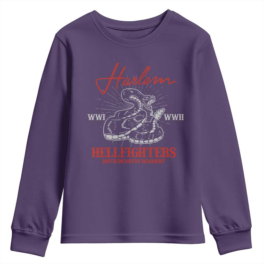 Harlem Hellfighters Youth Sweatshirt 369th Infantry Regiment Snake Black History Month TS11