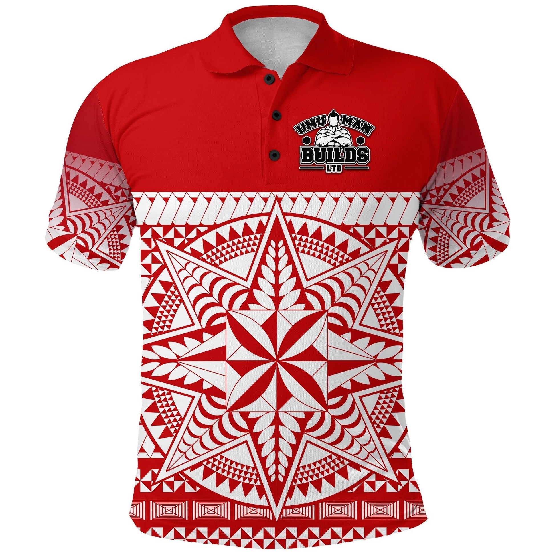 Tonga Umuman Builds Polo Shirt Special Version Red LT8