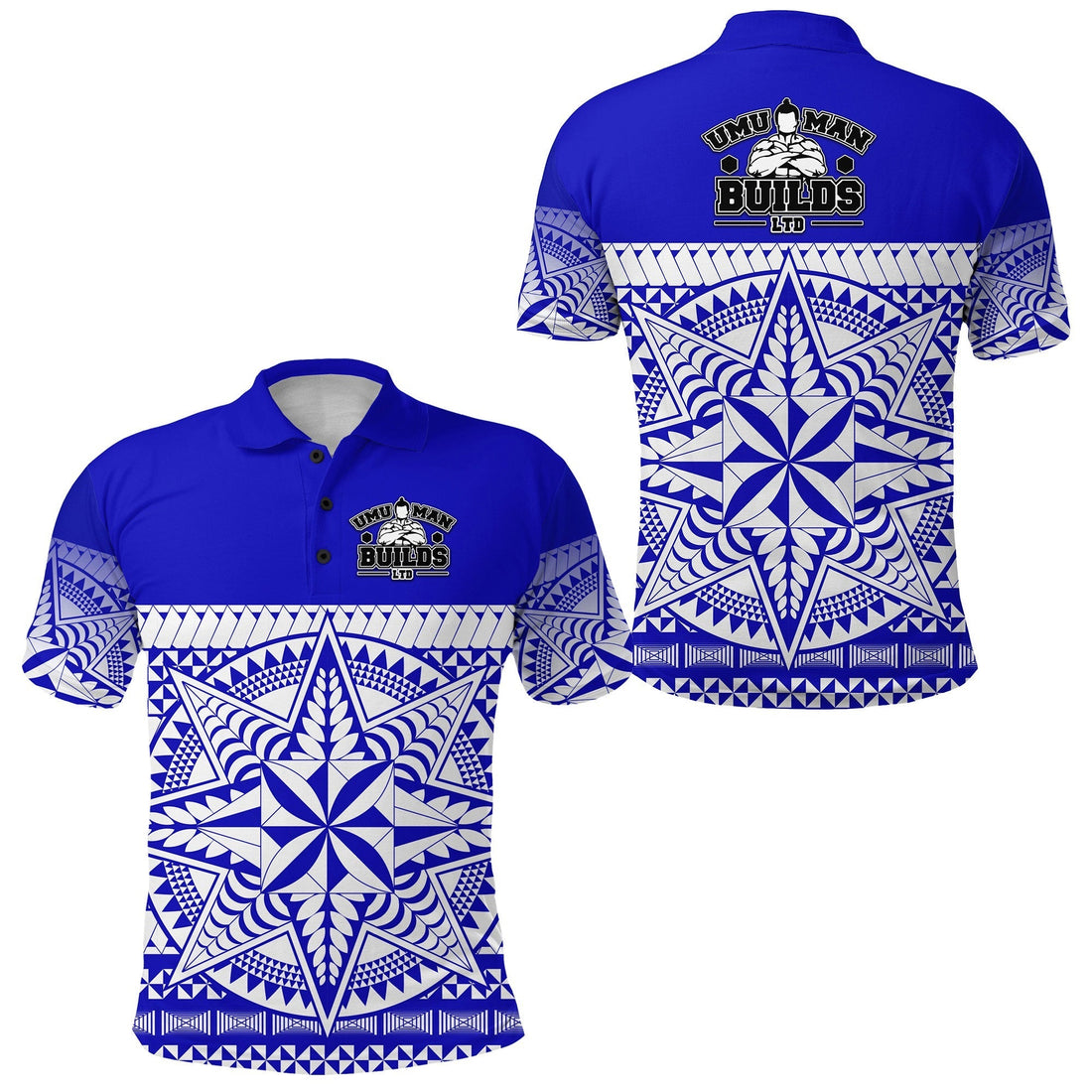 Tonga Umuman Builds Polo Shirt Special Version Blue LT8