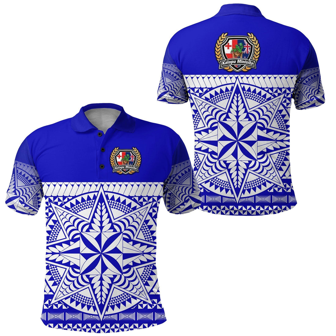 Tonga Kalapu Minisita Polo Shirt Special Version Blue LT8