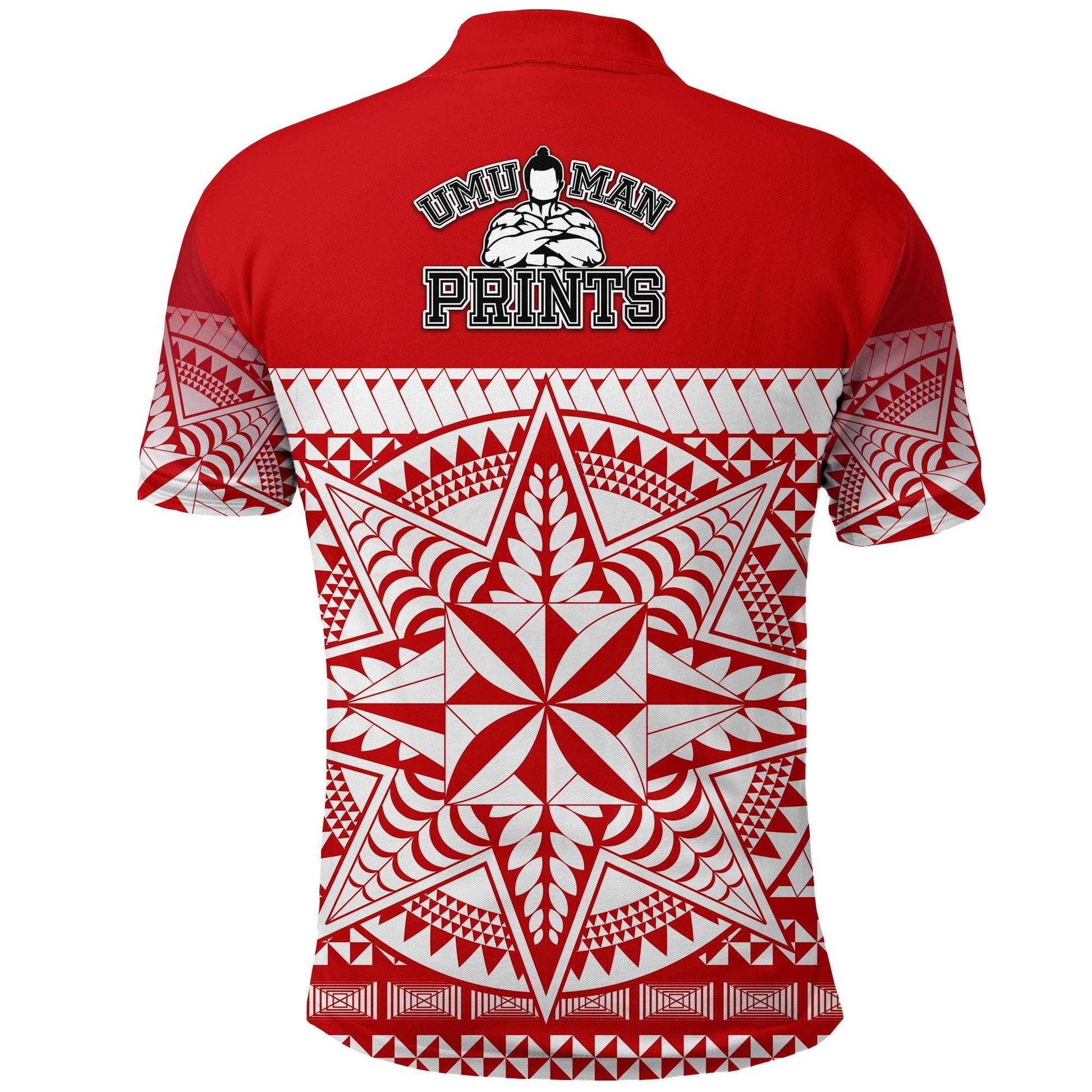 Tonga Umuman Prints Polo Shirt Special Version Red LT8