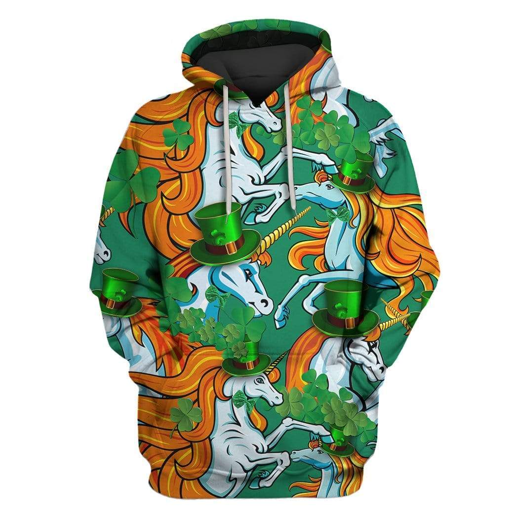 Unicorn On St. Patricks Day Hoodie LT8
