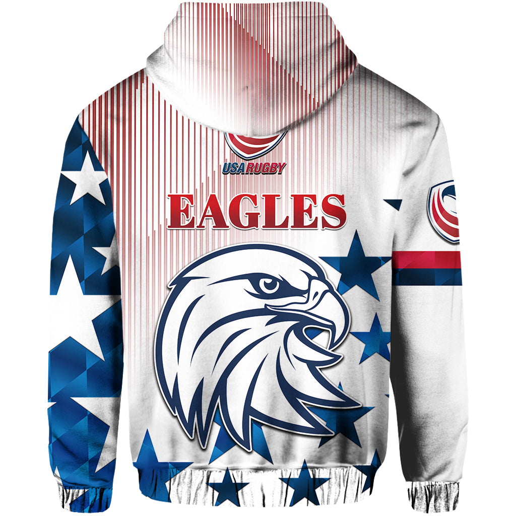 USA Rugby Hoodie/ Zip Hoodie Original Vibes White LT8