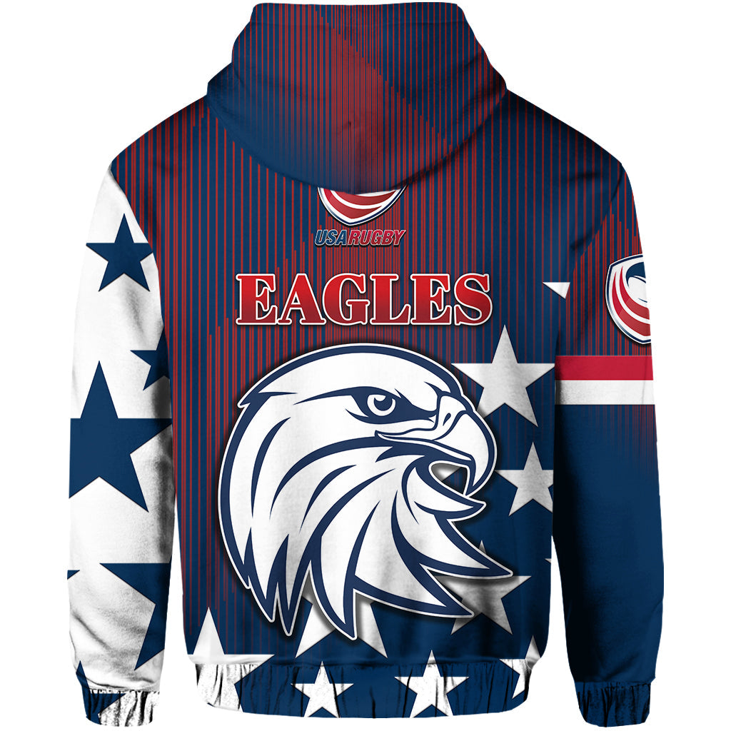 USA Rugby Hoodie/ Zip Hoodie Original Vibes Blue LT8