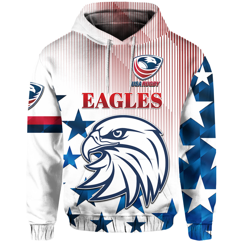 USA Rugby Hoodie/ Zip Hoodie Original Vibes White LT8