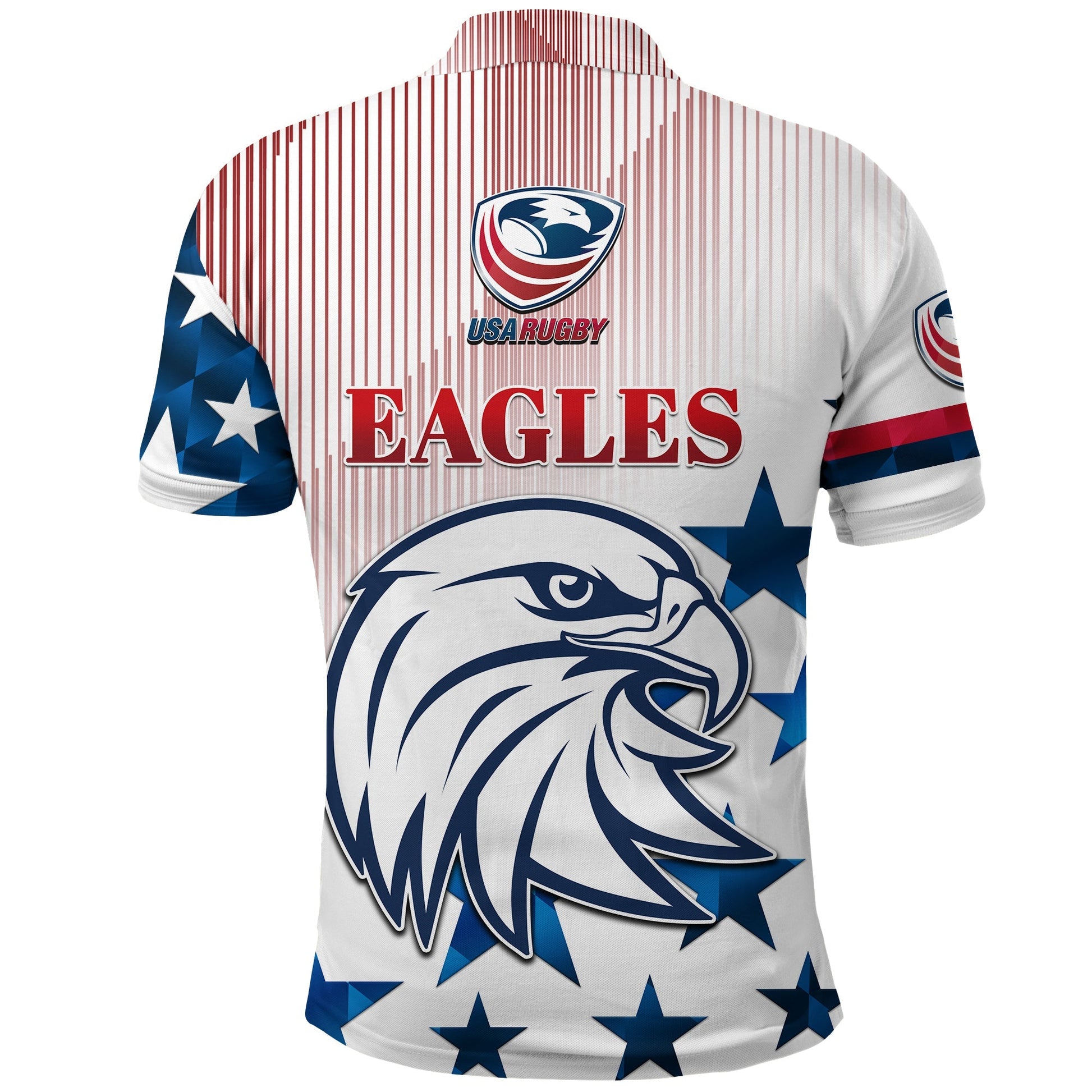 USA Rugby Polo Shirt Original Vibes White LT8