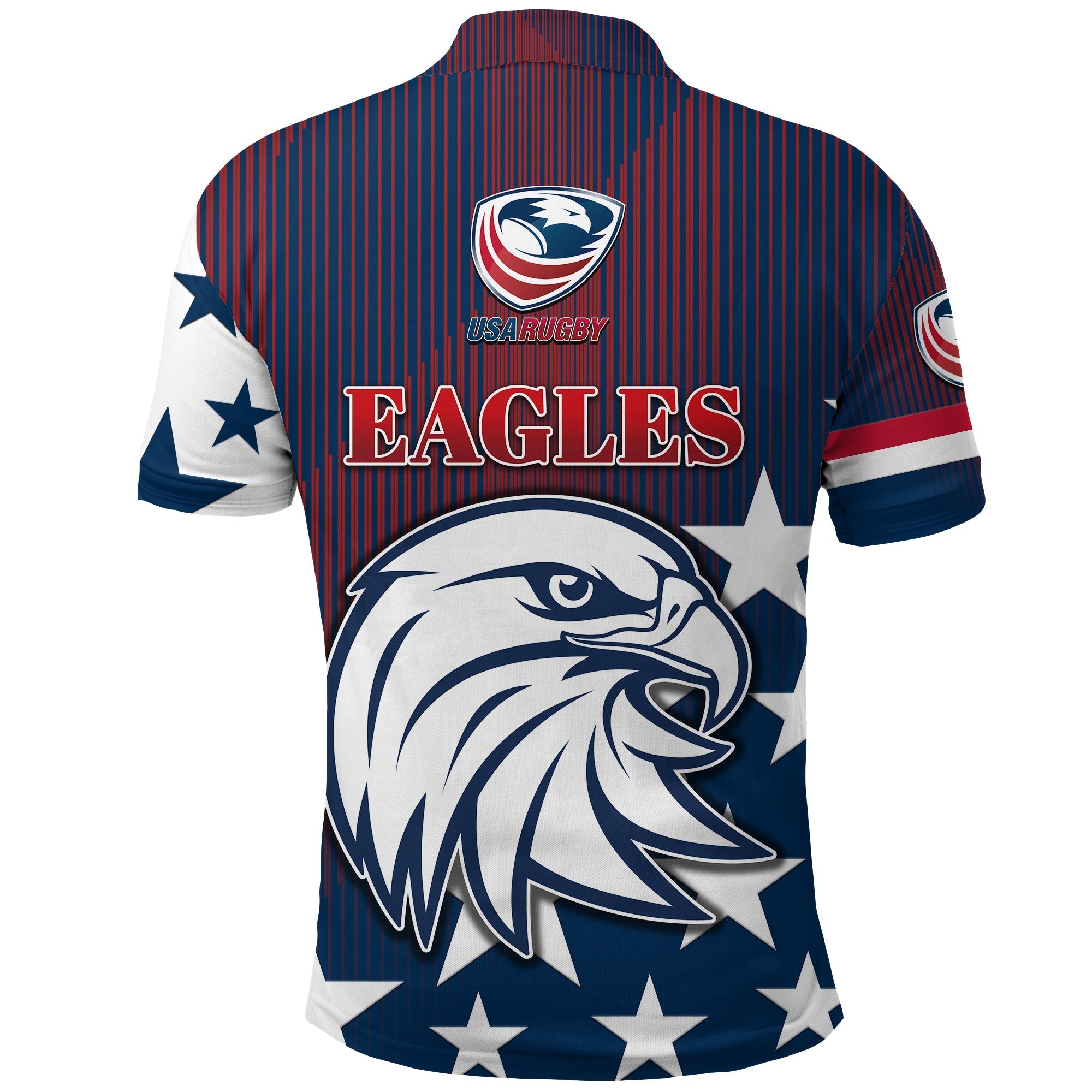 USA Rugby Polo Shirt Original Vibes Blue LT8