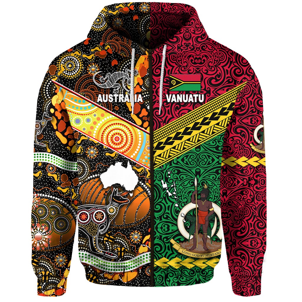Vanuatu Australia Zip Hoodie Together LT8