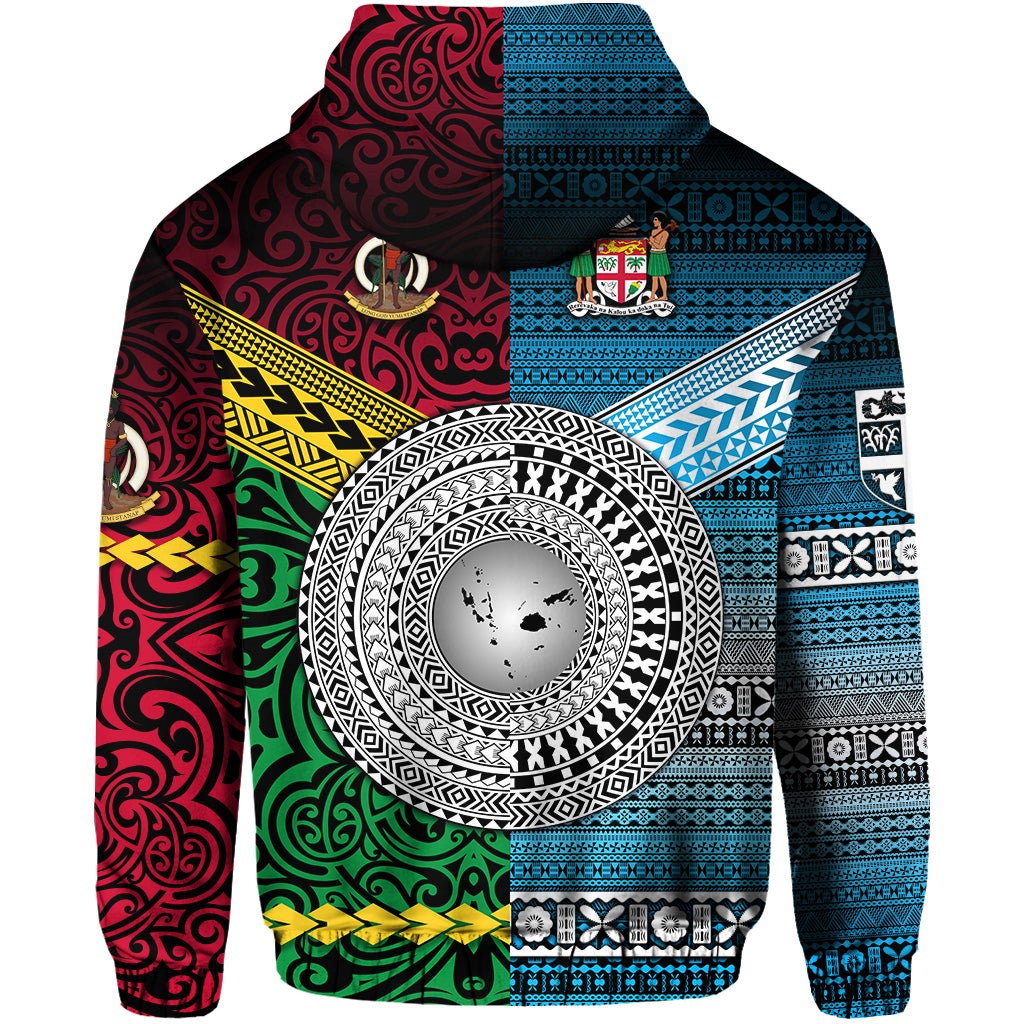 Vanuatu Fiji Hoodie Together Blue LT8