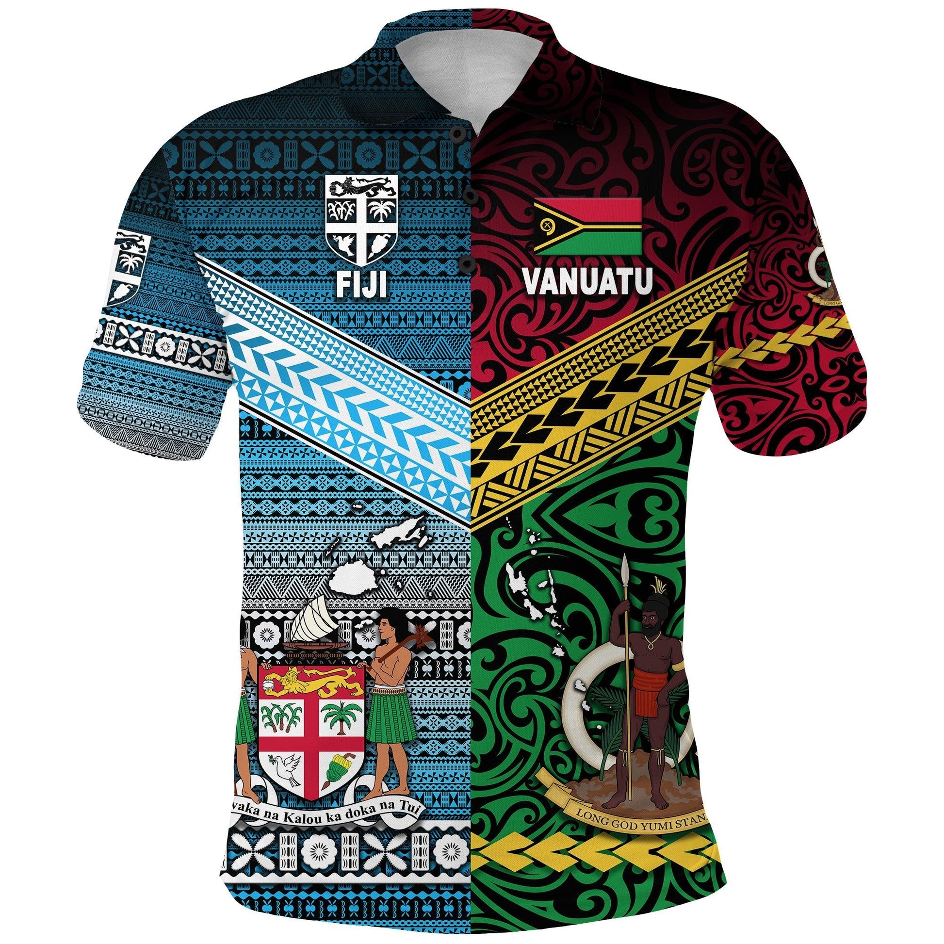 Vanuatu Fiji Polo Shirt Together Blue LT8