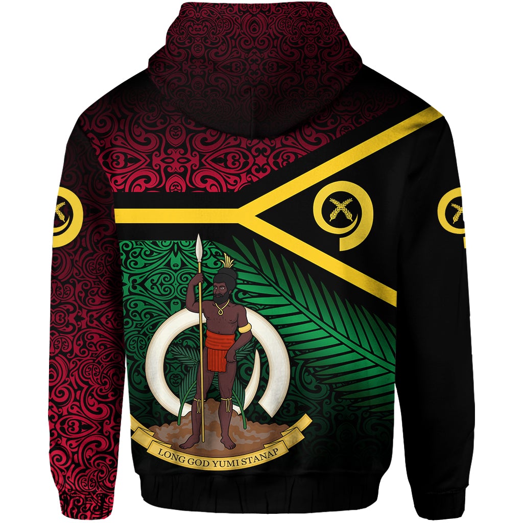 Vanuatu Special Independence Anniversary Zip Hoodie Original Flag Style LT8