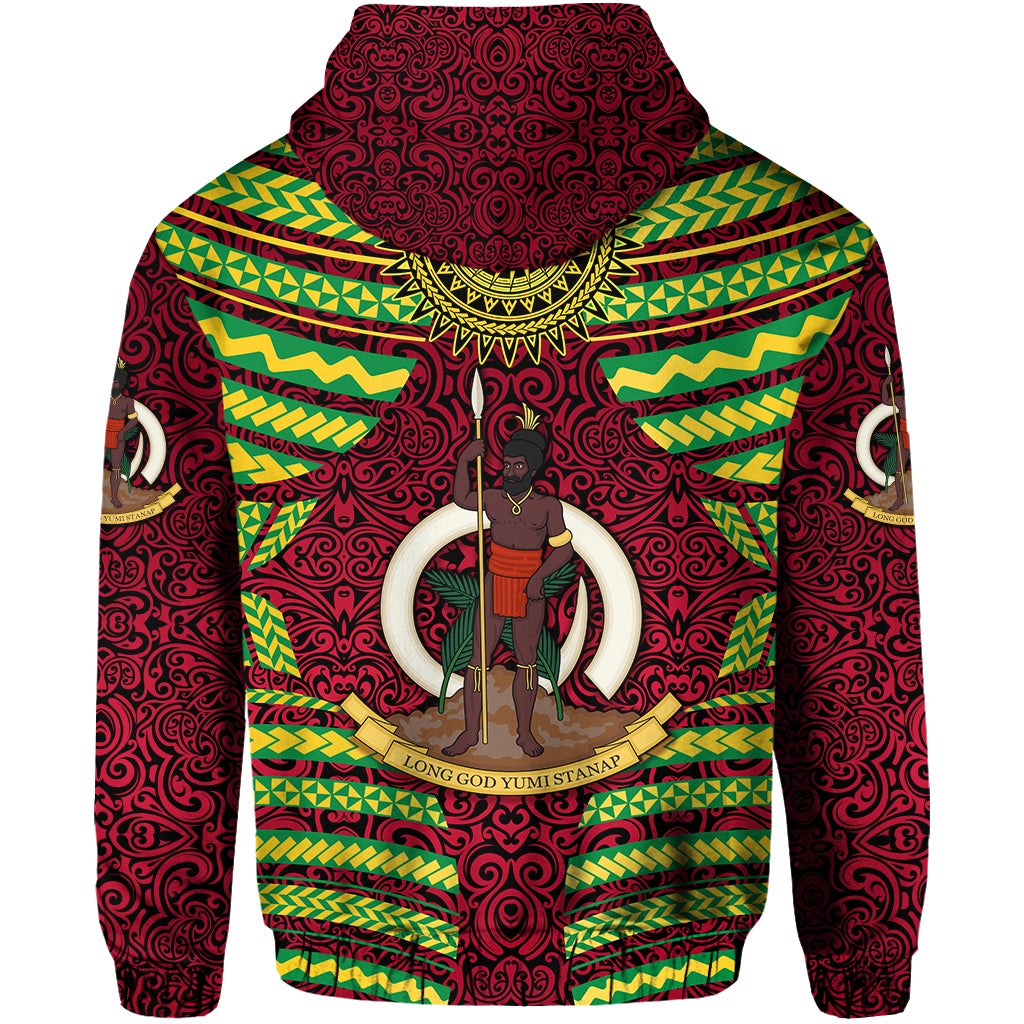 Vanuatu Special Independence Anniversary Zip Hoodie Creative Style Red LT8
