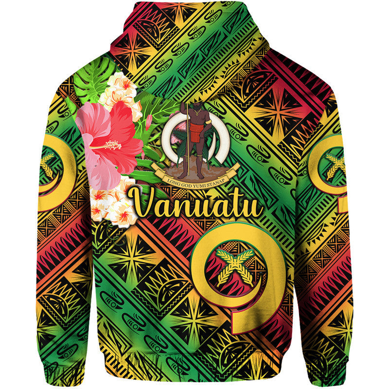 Vanuatu Hoodie Independence Be Proud Vanuatu Flag Gradient Vibes LT8