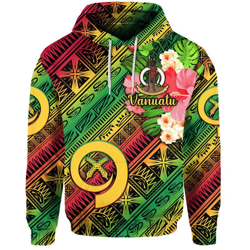 Vanuatu Hoodie Independence Be Proud Vanuatu Flag Gradient Vibes LT8