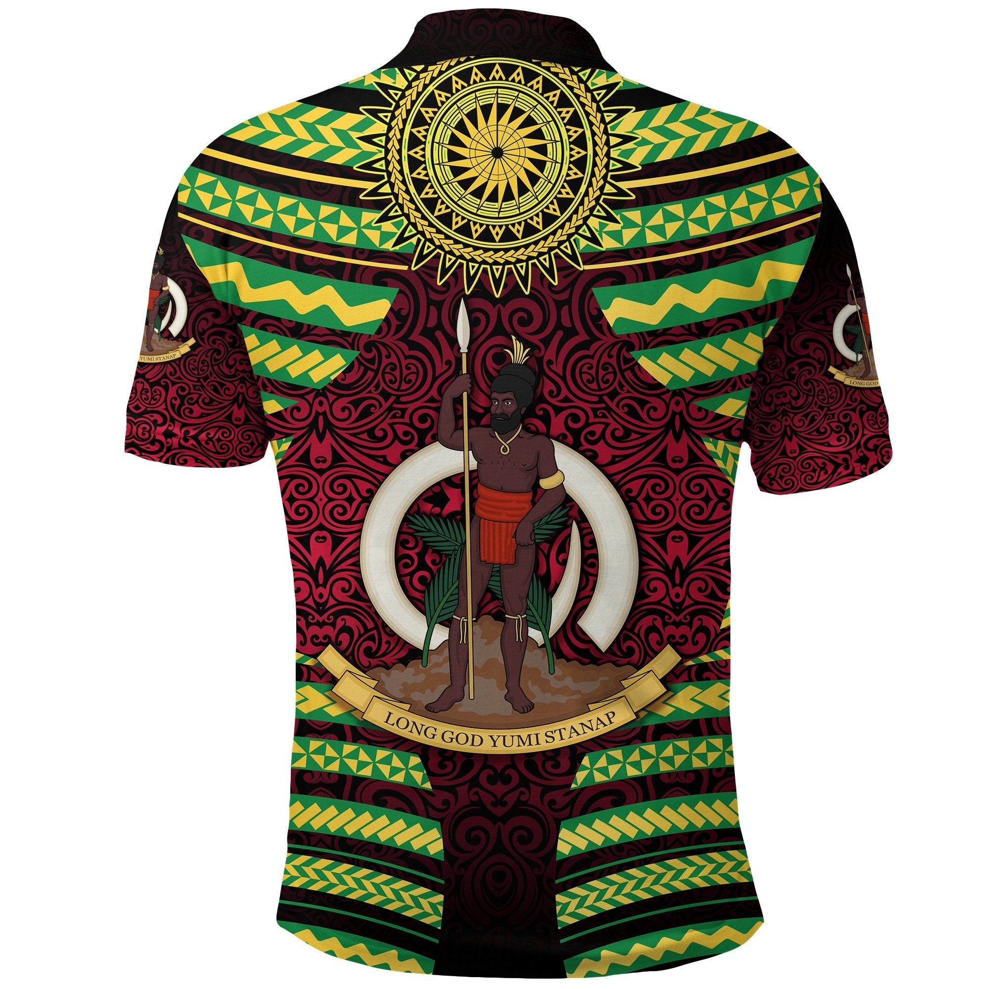 Vanuatu Polo Shirt Special Independence Anniversary Creative Style Gradient Red LT8