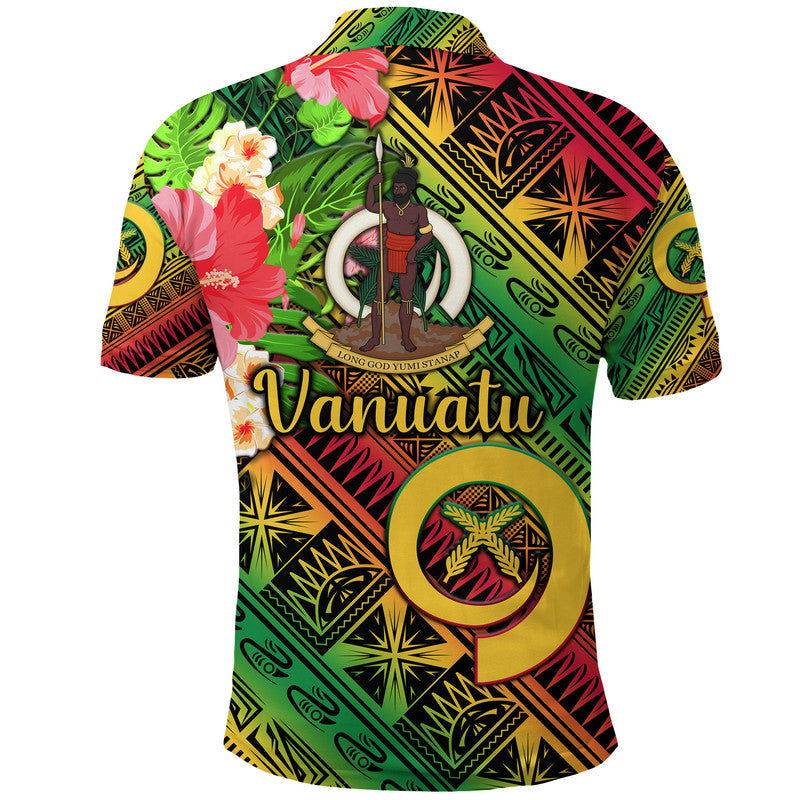 Vanuatu Polo Shirt Independence Be Proud Vanuatu Flag Gradient Vibes LT8