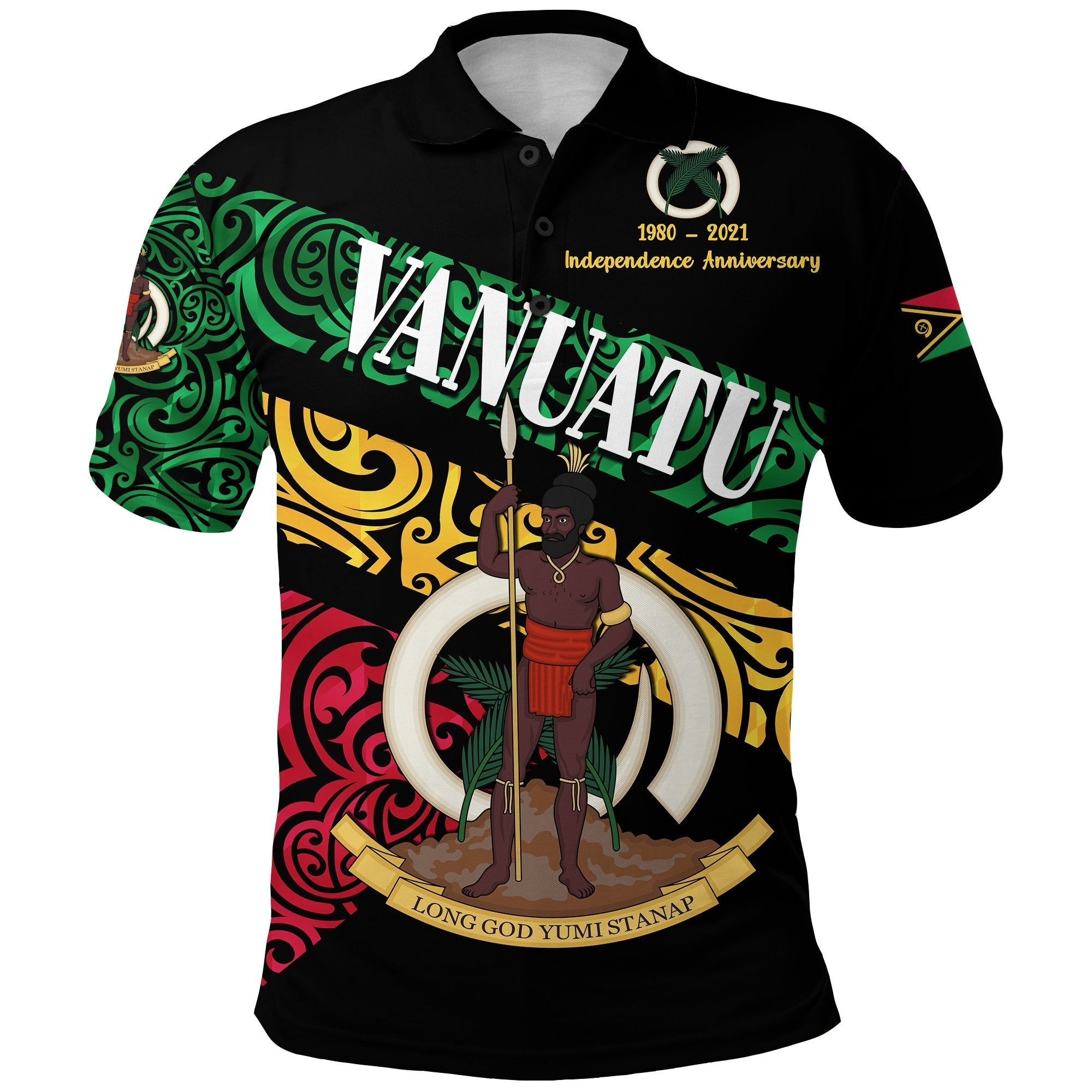 Vanuatu Polo Shirt Special Independence Anniversary Sporty Style LT8