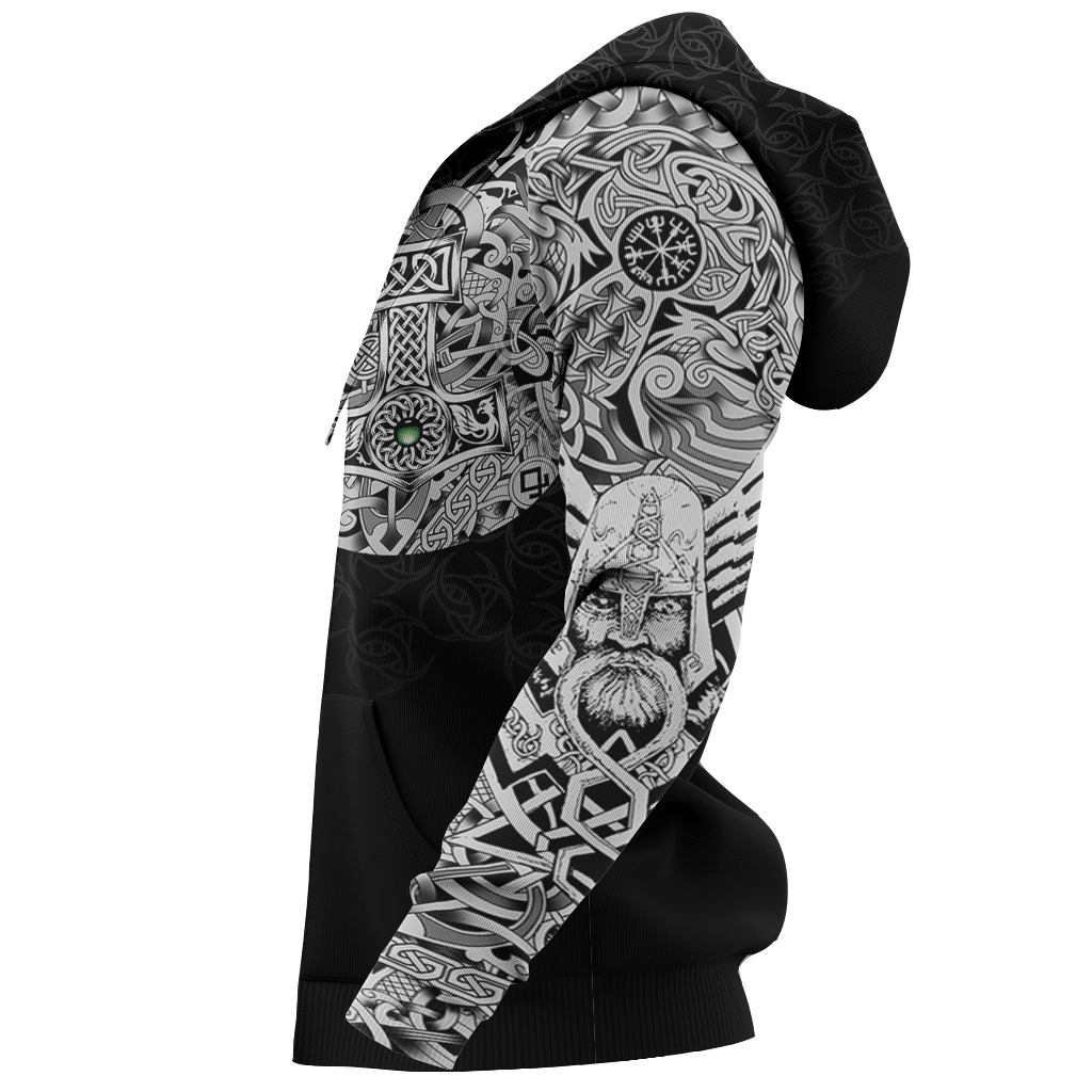 Viking Odin Norse Valhalla - Best Viking Tattoo Hoodie RLT12
