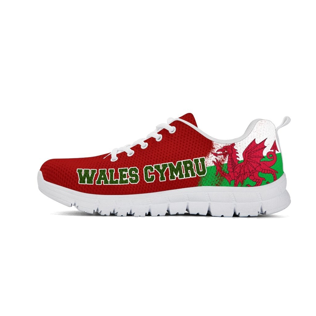 Wales Cymru Athletic Sneakers Black/White Versions