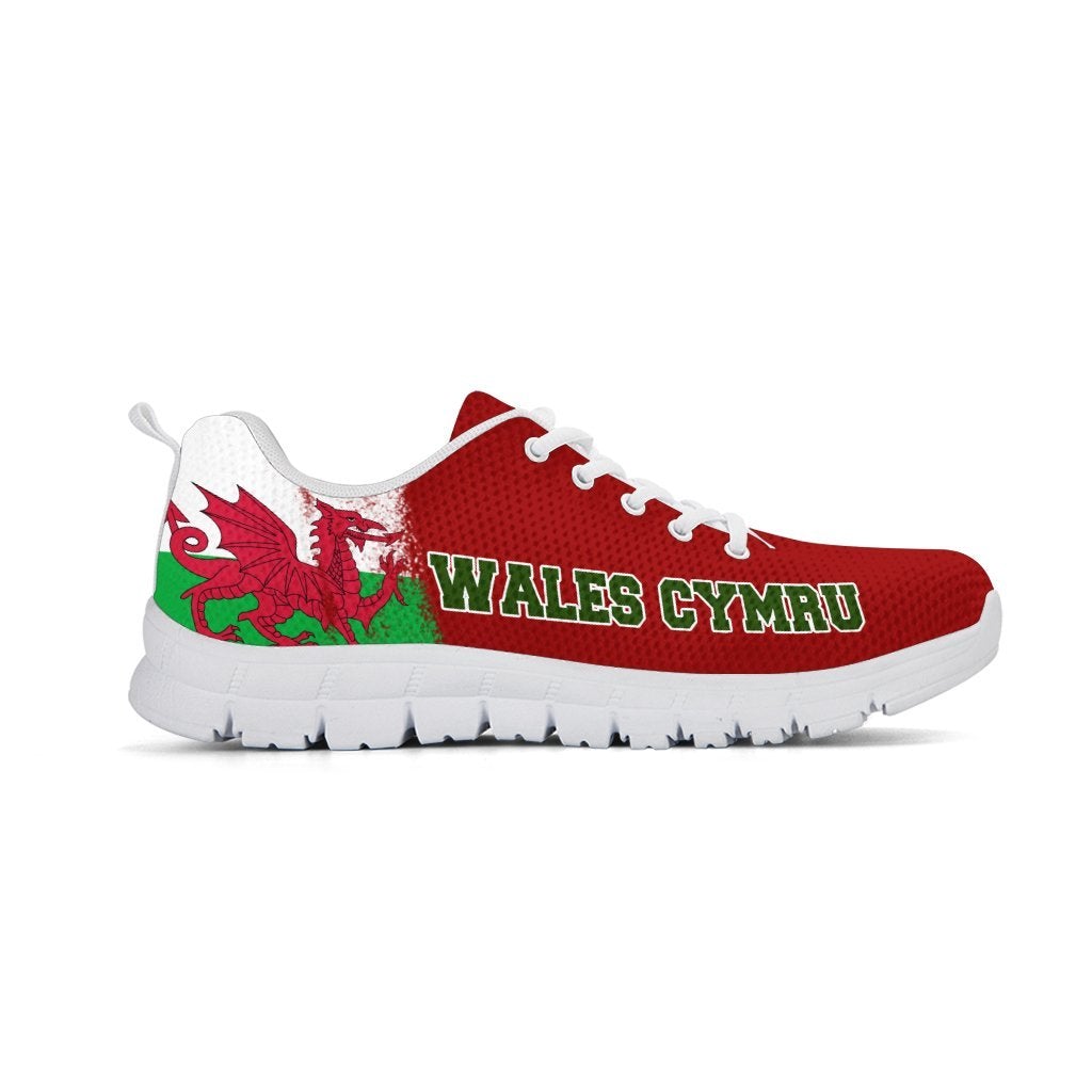 Wales Cymru Athletic Sneakers Black/White Versions