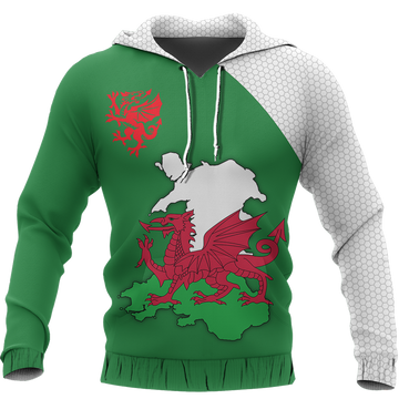 Wales Map Special Pullover Hoodie